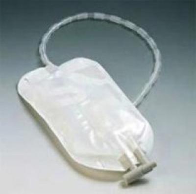 Мочеприёмник индивидуальный ножной 0,75л с клапаном и сливом с регулируемой трубкой и мягкой подклад