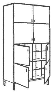 Шкаф для индивидуальных простыней 446.20,19 850х430х1820