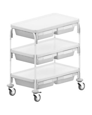 Тележка внутрибольничная 3-х ярусная с ящиками ТБ-01-"КРОНТ"-3/6